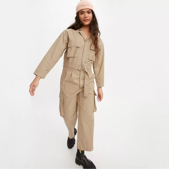 Levi’s  Loose Brown Tan Jumpsuit  Size S - Picture 3 of 16